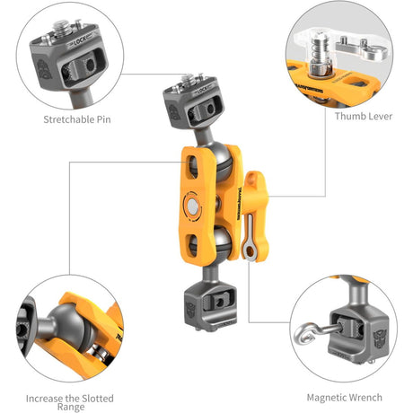 SmallRig 5522 Magic Arm Support w/ Dual Ball Heads 1/4”-20 Screws Bumblebee - image 3 of 5