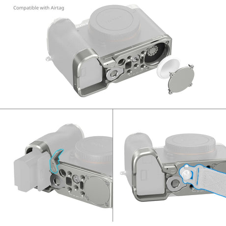 SmallRig 5482 Baseplate w/ Airtag Slot For Sony Alpha 7C II / Alpha 7CR (Silver) - image 3 of 5