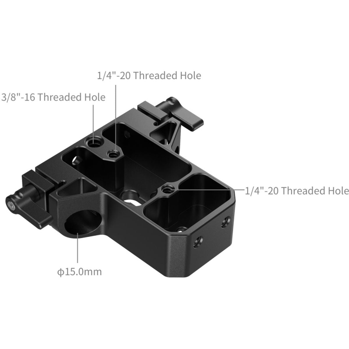 SmallRig 5609 Bottom Mount Plate w/ Dual 15mm Rod Clamp - image 5 of 5