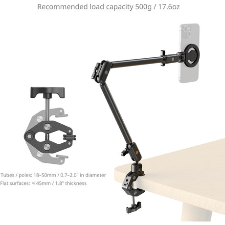 SmallRig 5626 Desktop Magic Arm w/ Crab-Shaped Clamp Kit (MagSafe-Compatible Ed) - image 4 of 5