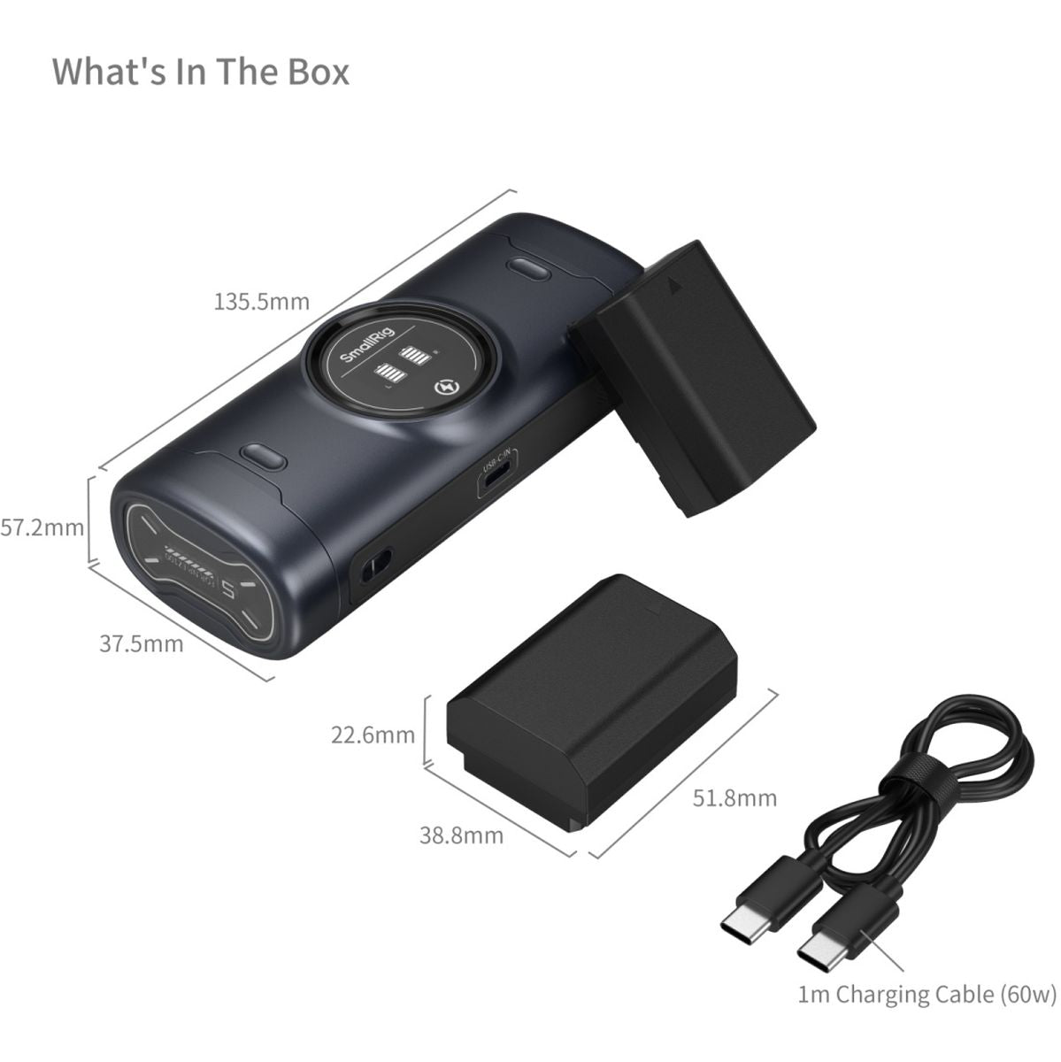 SmallRig 5696 Portable Charger Case Kit For NP-FZ100 Batteries
