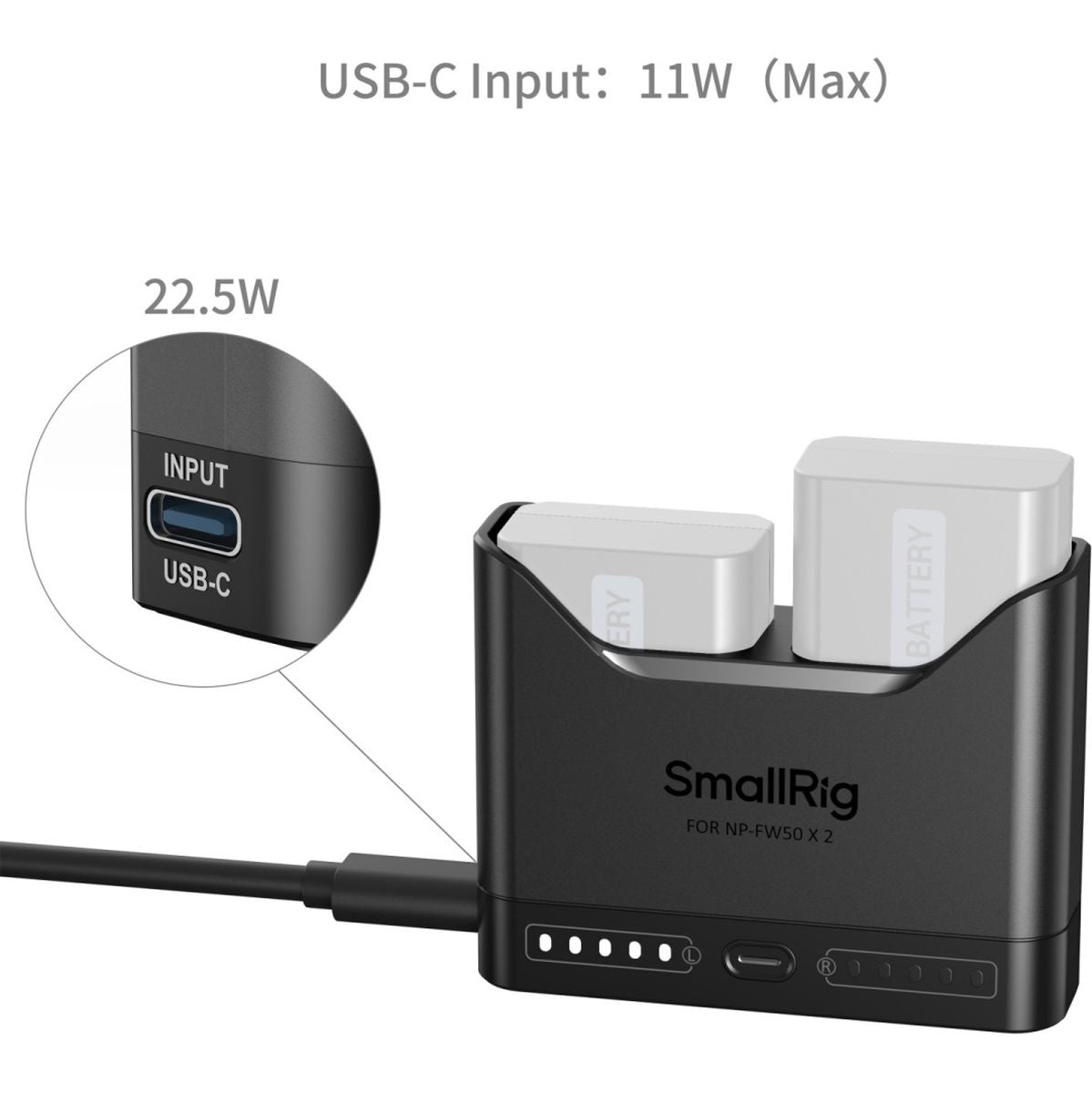 SmallRig 5493 Camera Battery Charger For NP-FW50