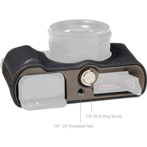 SmallRig 5698 Leather Half Case For Panasonic LUMIX L10 (Black)