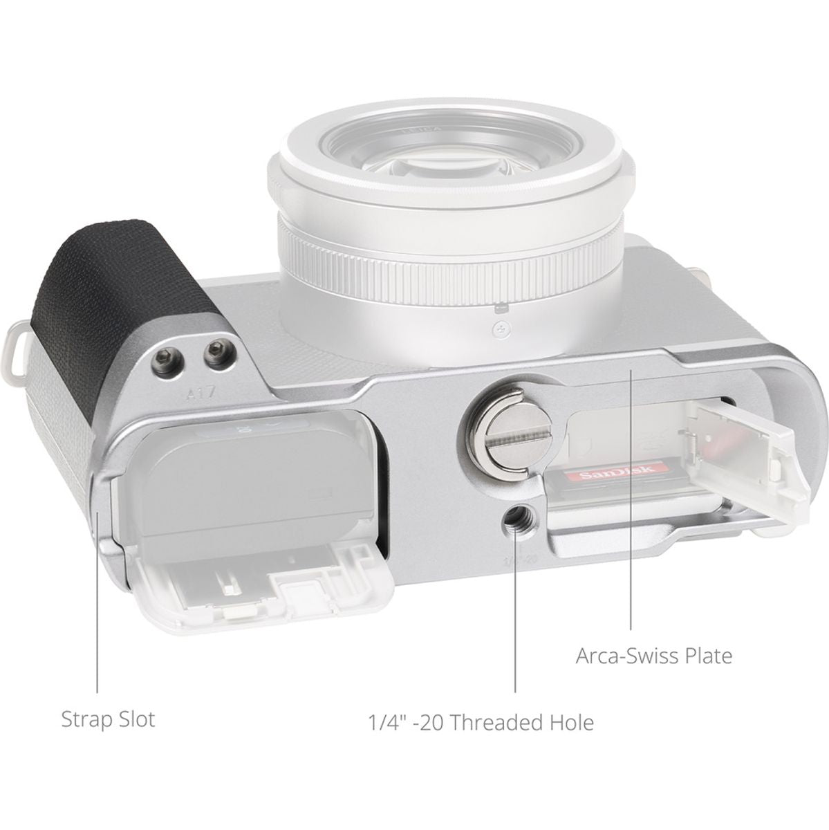 SmallRig 5701 L-Shaped Mount Plate Handle For Panasonic LUMIX L10 (Silver) - image 2 of 3