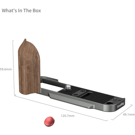 SmallRig 5668 L-Shaped Mount Plate w/ Wooden Handle Fujifilm X-T30 (Charcoal) - image 4 of 5
