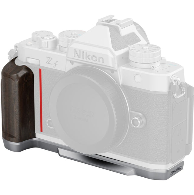 SmallRig 5707 L-Shaped Mount Plate w/ Wooden Handle For Nikon Z F (Silver)