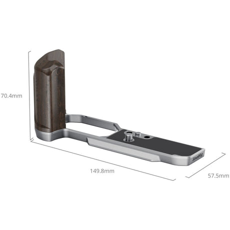 SmallRig 5707 L-Shaped Mount Plate w/ Wooden Handle For Nikon Z F (Silver) - image 4 of 5