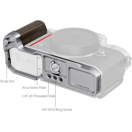 SmallRig 5707 L-Shaped Mount Plate w/ Wooden Handle For Nikon Z F (Silver) - image 5 of 5