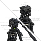 SmallRig 5580 FSD16 Freespeed Heavy-Duty Carbon Fiber Tripod