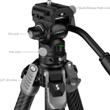 SmallRig 5477 Portable Video Carbon Fiber Tripod AP255PRO