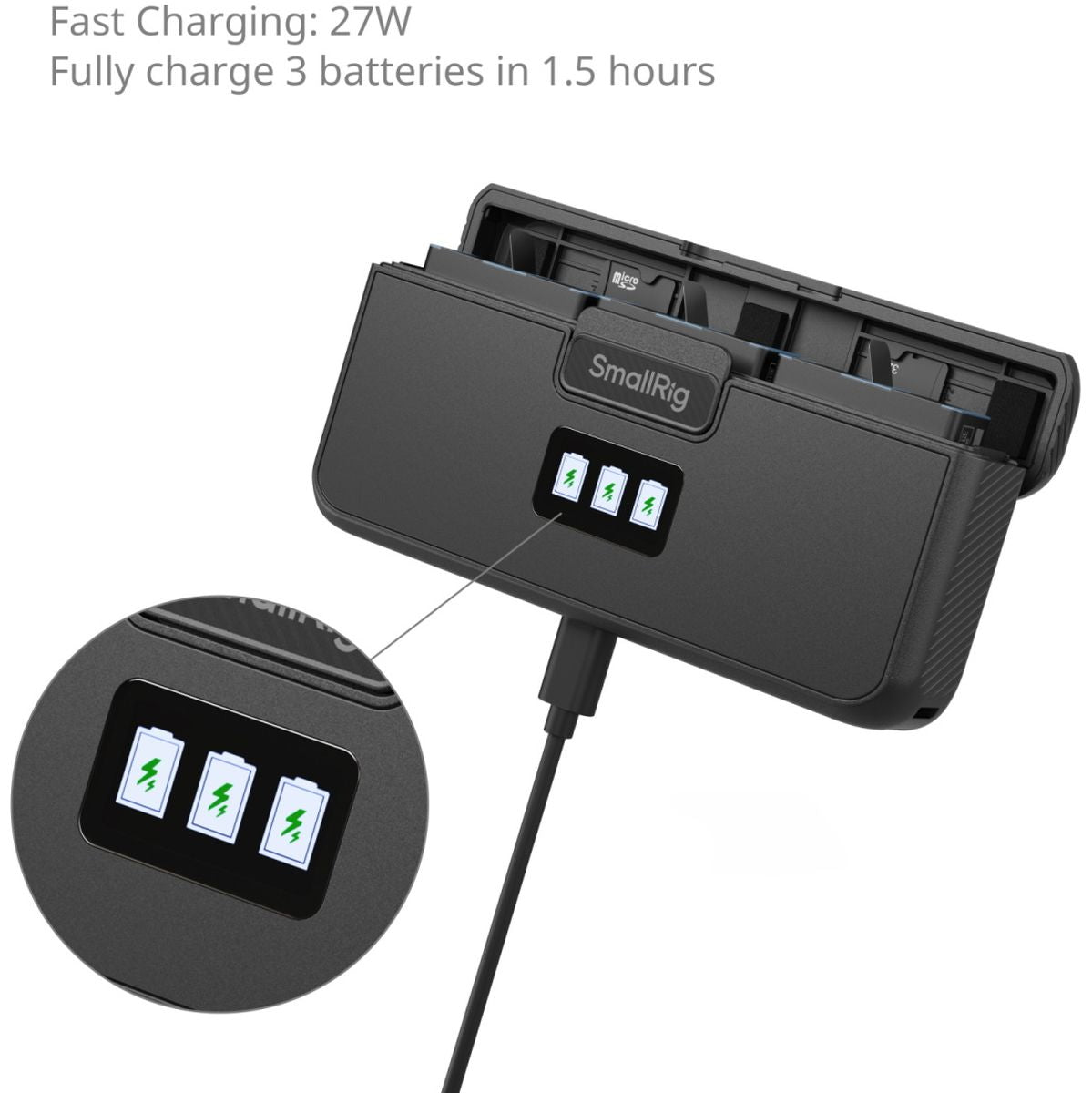 SmallRig 5418 Camera Battery Charger For GoPro 9/10/11/12
