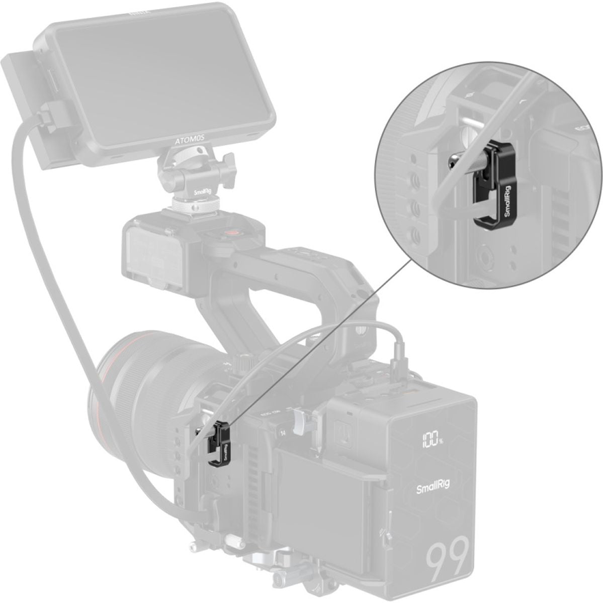 SmallRig 5660 USB-C Cable Clamp For Cages For Canon EOS C50