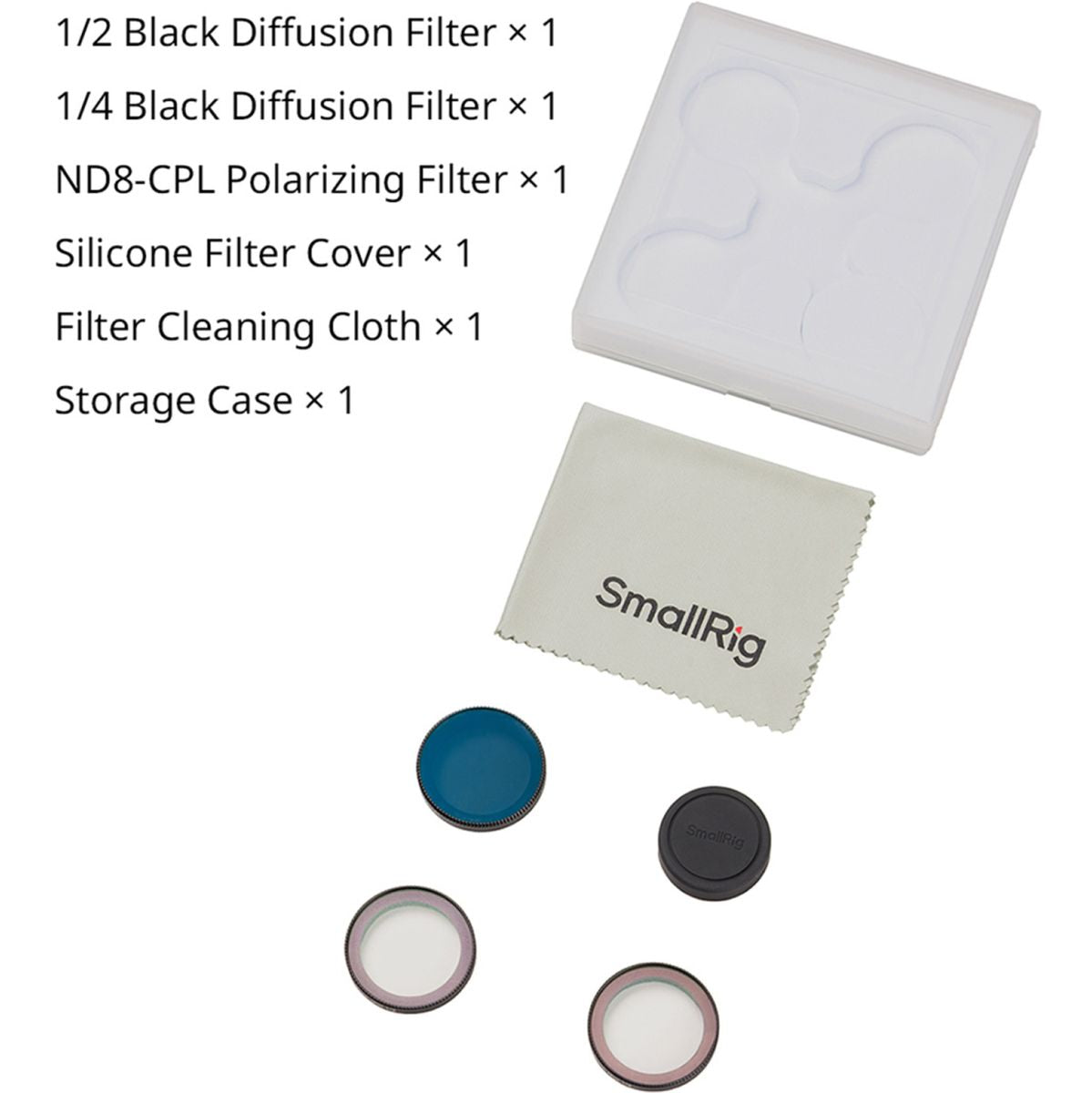 SmallRig 5789 1/2 & 1/4 Black Diffusion Filter Kit For DJI Osmo Nano