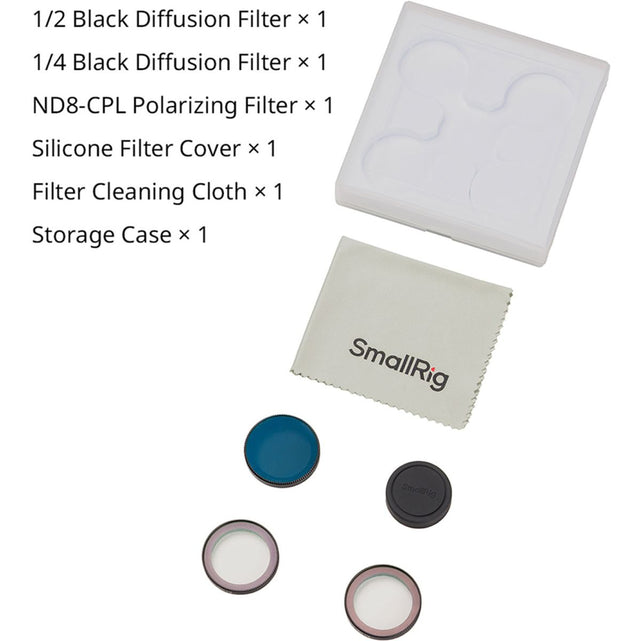 SmallRig 5789 1/2 & 1/4 Black Diffusion Filter Kit For DJI Osmo Nano