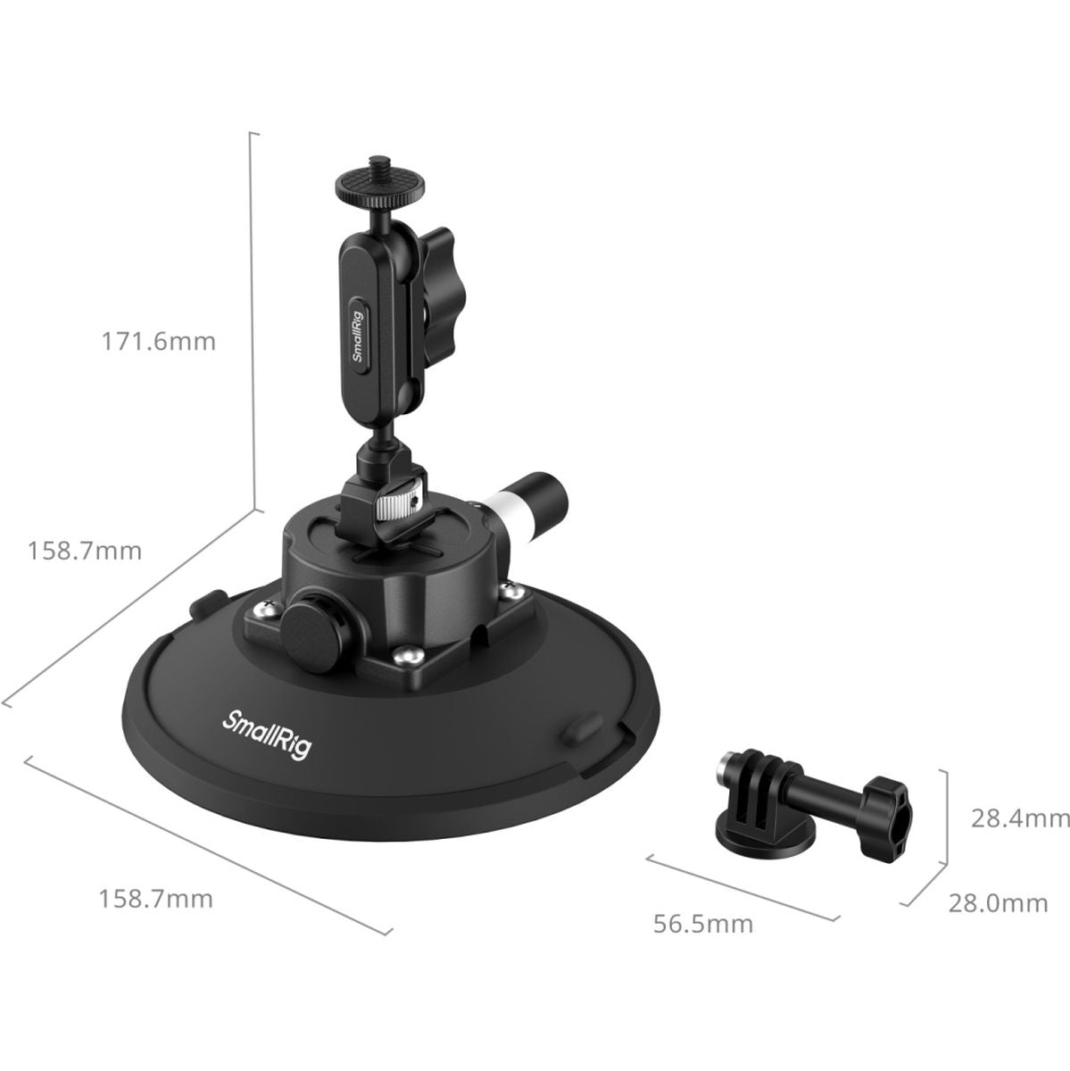 SmallRig 5856 6 Suction Cup Mount For Action Cameras