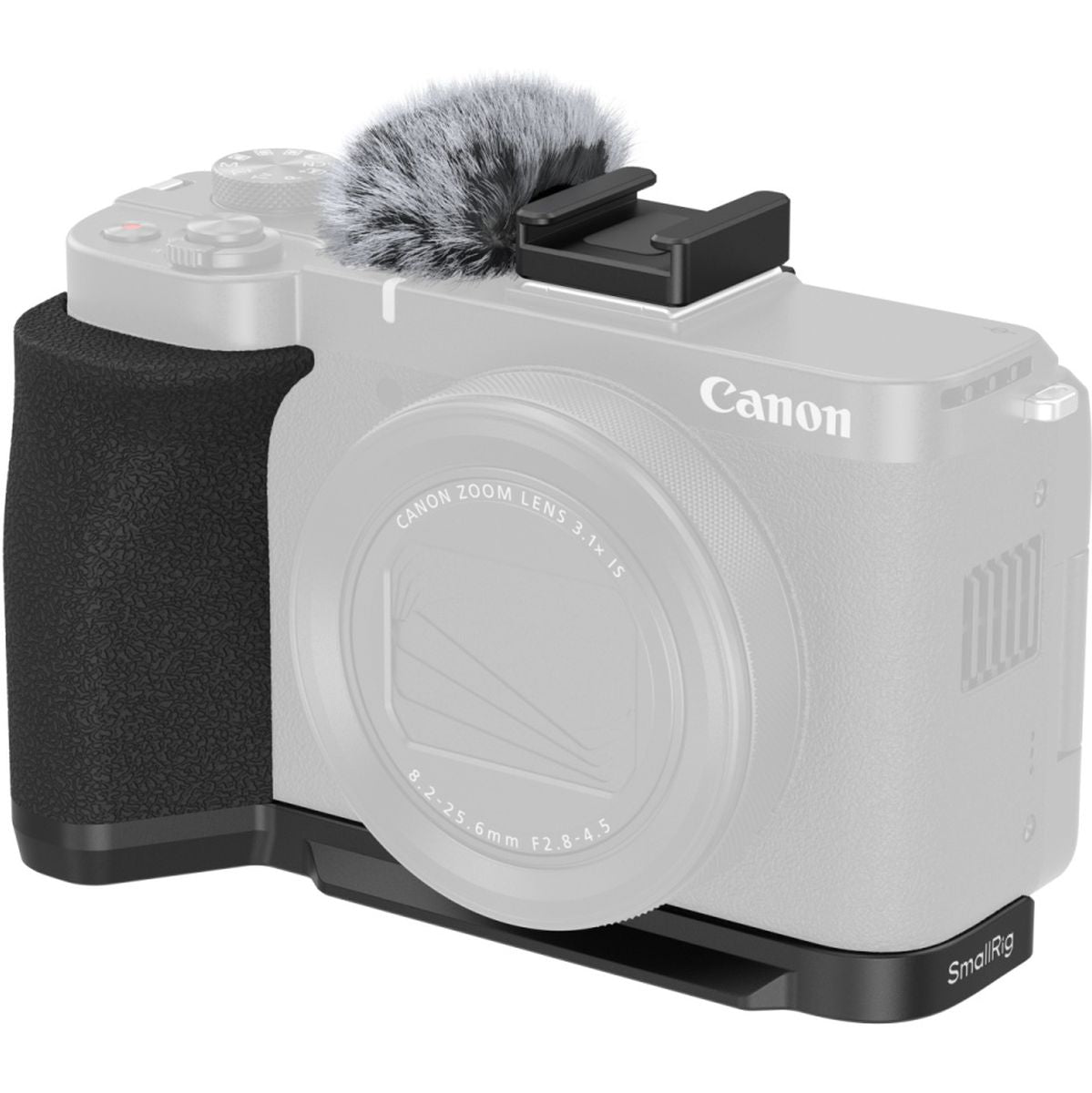 SmallRig 5808 L-Shaped Mount Plate w/ Handle For Canon PowerShot V1 (Black)