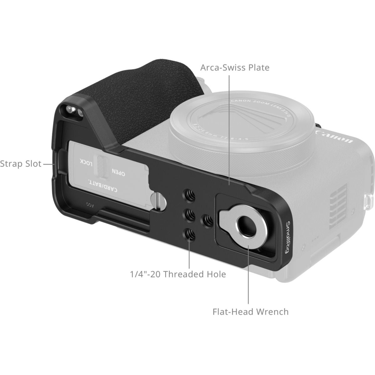 SmallRig 5808 L-Shaped Mount Plate w/ Handle For Canon PowerShot V1 (Black) - image 5 of 5