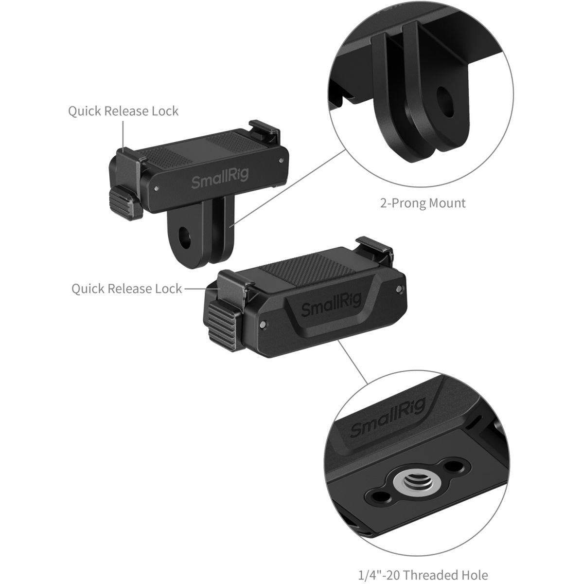 SmallRig 5918 Bidirectional Quick Release Folding Adapter Support - image 3 of 5