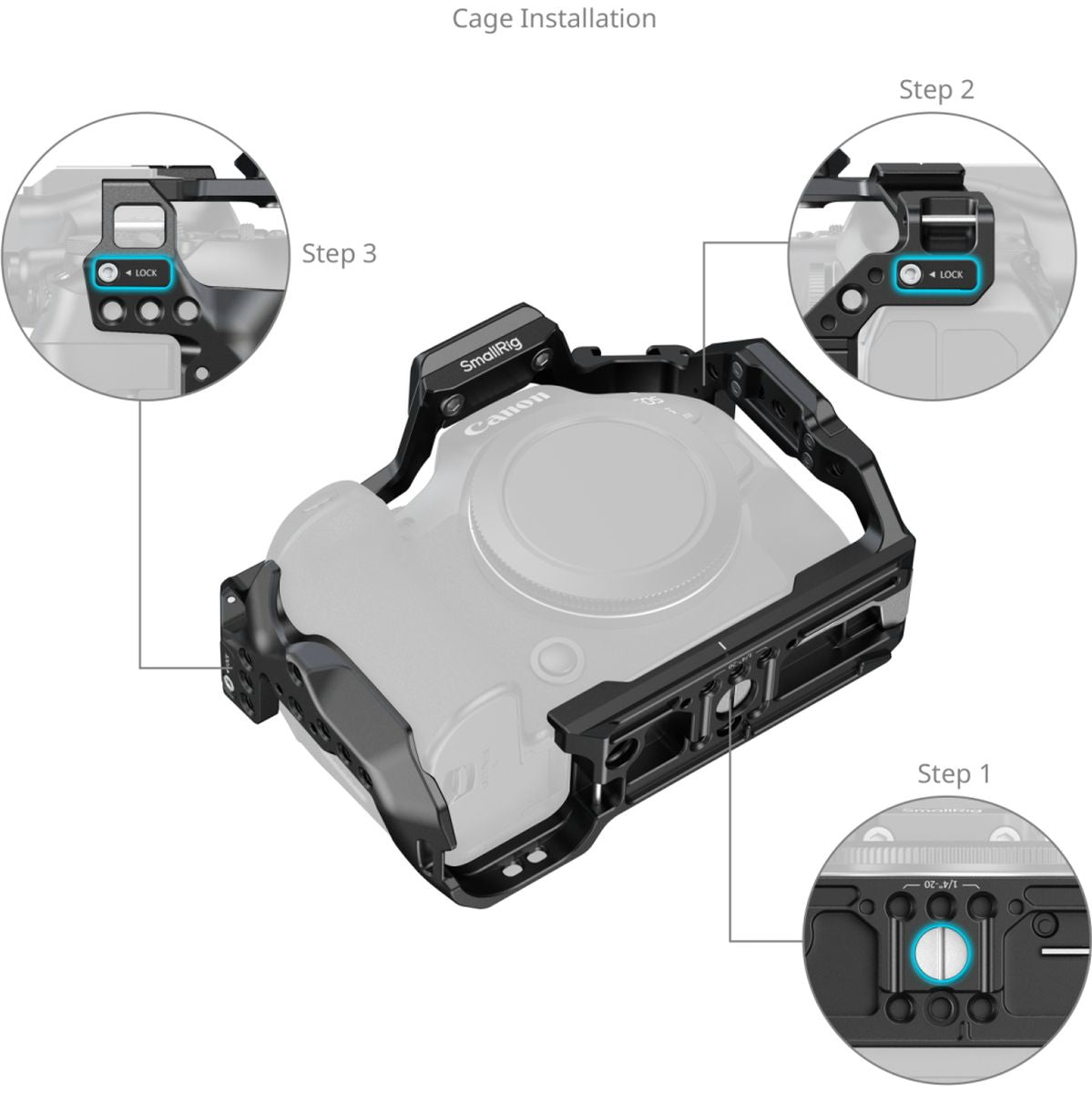 SmallRig 5954 Hawklock Quick Release Cage For Canon EOS R6 MkIII / R6 MkII