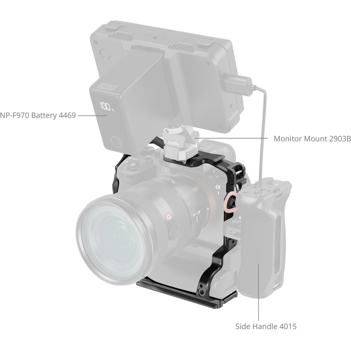 SmallRig 908 Cage For Alpha 1 II Alpha 9 III w/ Vertical Grip VG-C - image 5 of 5