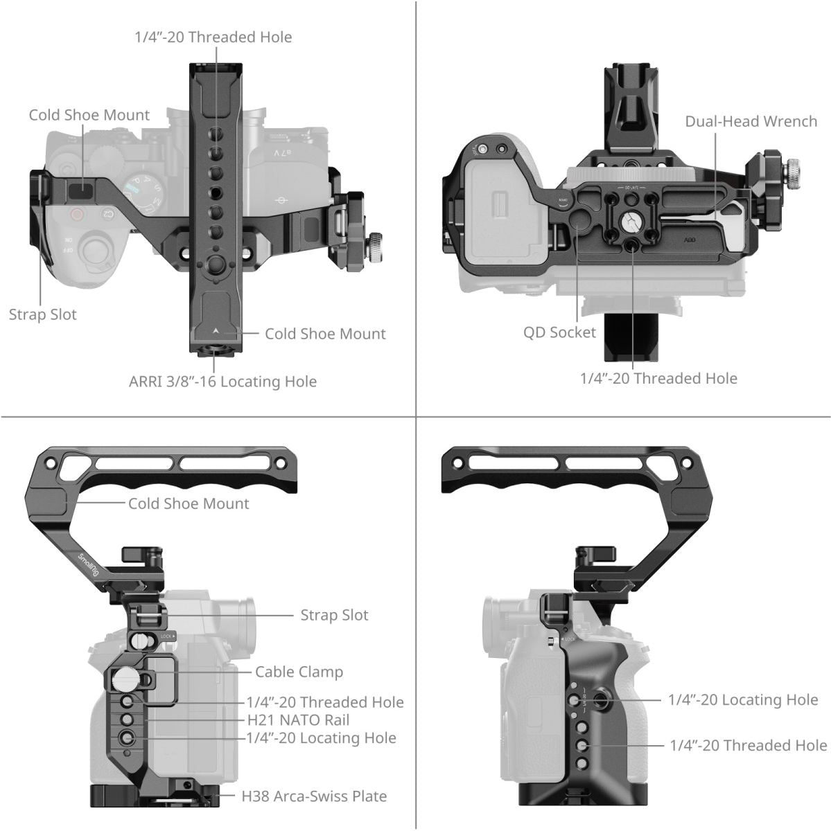 SmallRig 6025 Cage Kit For Sony Alpha 7 V / 7R V / 7 IV