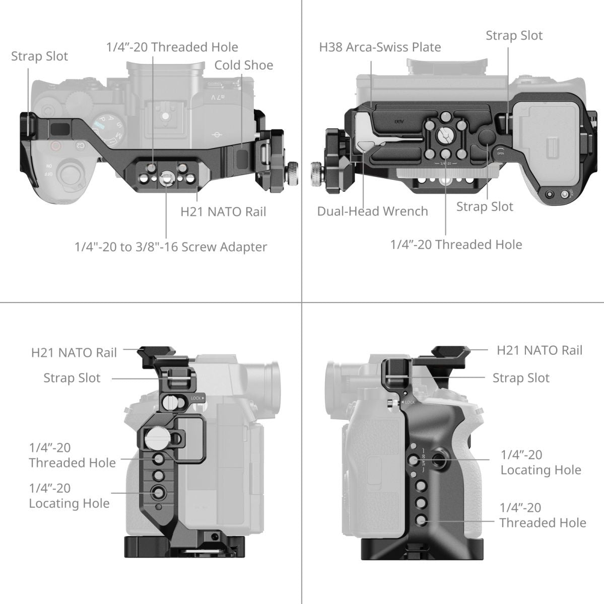 SmallRig 6028 Advanced Hawklock Cage Kit For Sony Alpha 7 V / 7R V / 7 IV