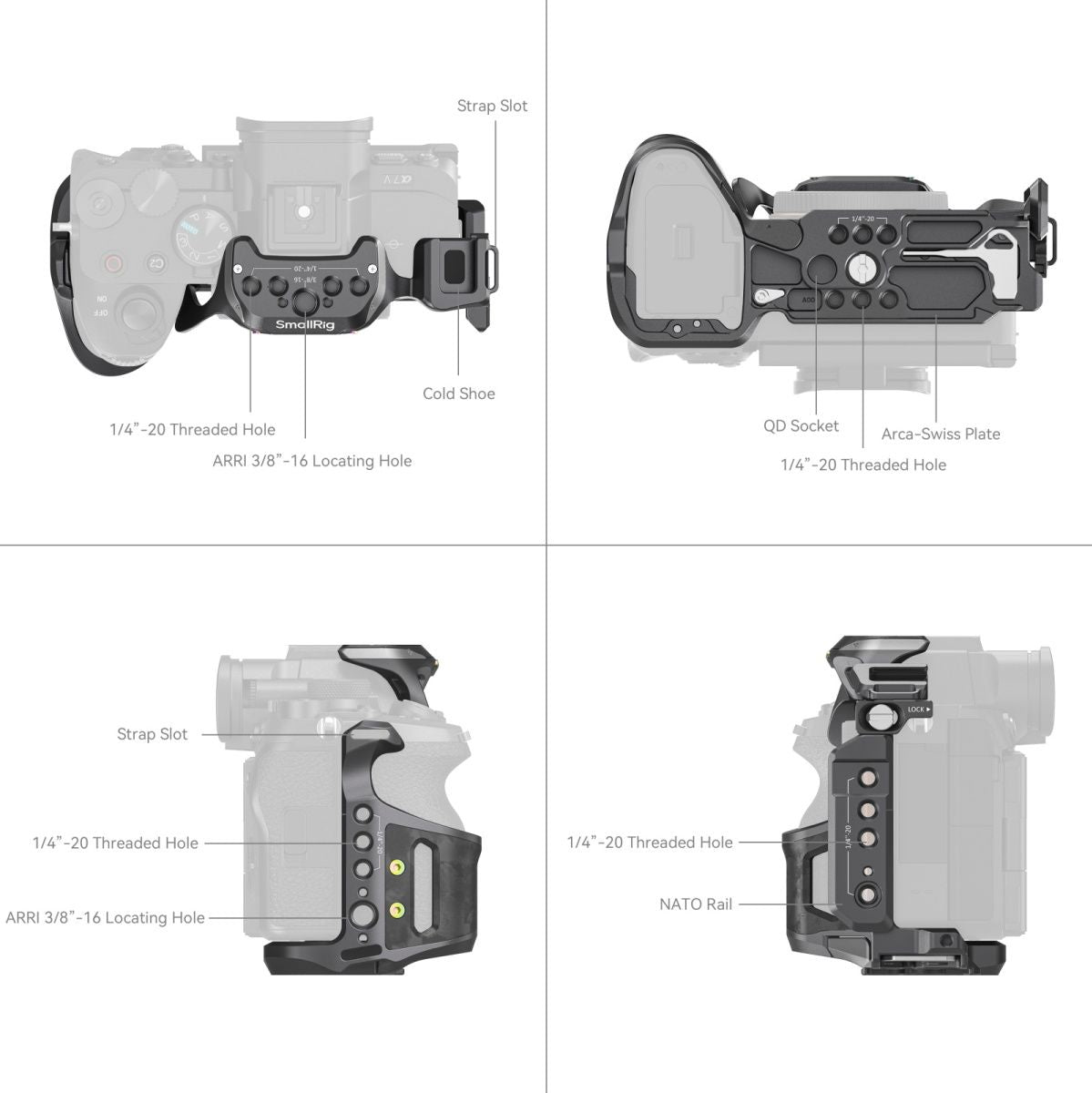SmallRig 6029 Rhinoceros Cage For Sony Alpha 7 V / 7R V / 7 IV