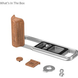 SmallRig 5984 L-Shaped Mount Plate w/ Wooden Handle For Fujifilm X-E5 (Silver) - image 2 of 5