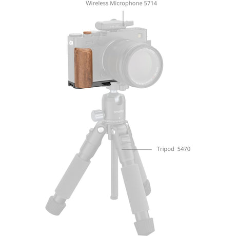 SmallRig 5985 L-Shaped Mount Plate w/ Wooden Handle For Fujifilm X-E5 (Black) - image 4 of 5