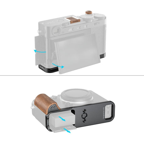 SmallRig 5985 L-Shaped Mount Plate w/ Wooden Handle For Fujifilm X-E5 (Black) - image 5 of 5