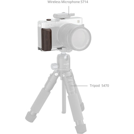 SmallRig 6236 L-Shaped Mount Plate w/ Wooden Handle For Fujifilm X-E5 (Silver) - image 3 of 5