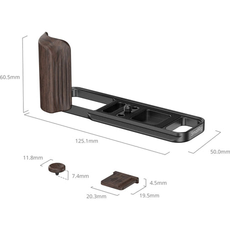 SmallRig 6237 L-Shaped Mount Plate w/ Wooden Handle For Fujifilm X-E5 (Black) - image 3 of 5