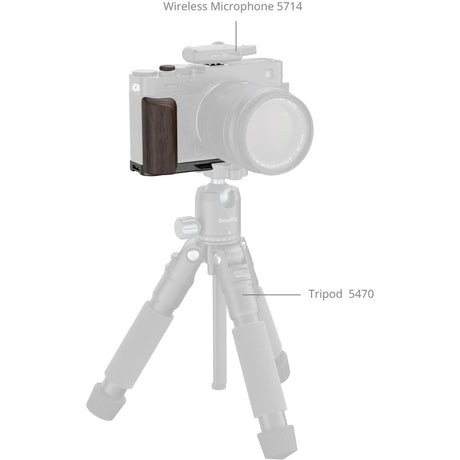 SmallRig 6237 L-Shaped Mount Plate w/ Wooden Handle For Fujifilm X-E5 (Black) - image 4 of 5