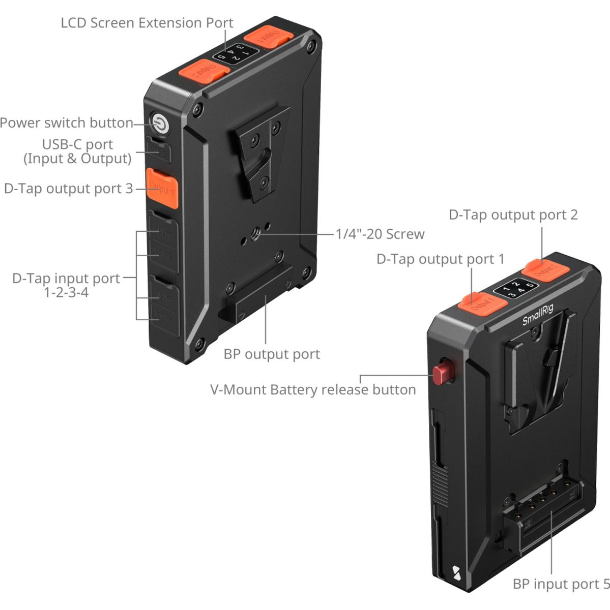 SmallRig 5653 Intelligent Power Management V-Mount Battery Adapter Plate - image 2 of 5