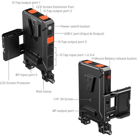 SmallRig 5881 Power V-Mount Battery Adapter Plate w/ 15mm Dual Rod Clamp 5881 - image 4 of 5