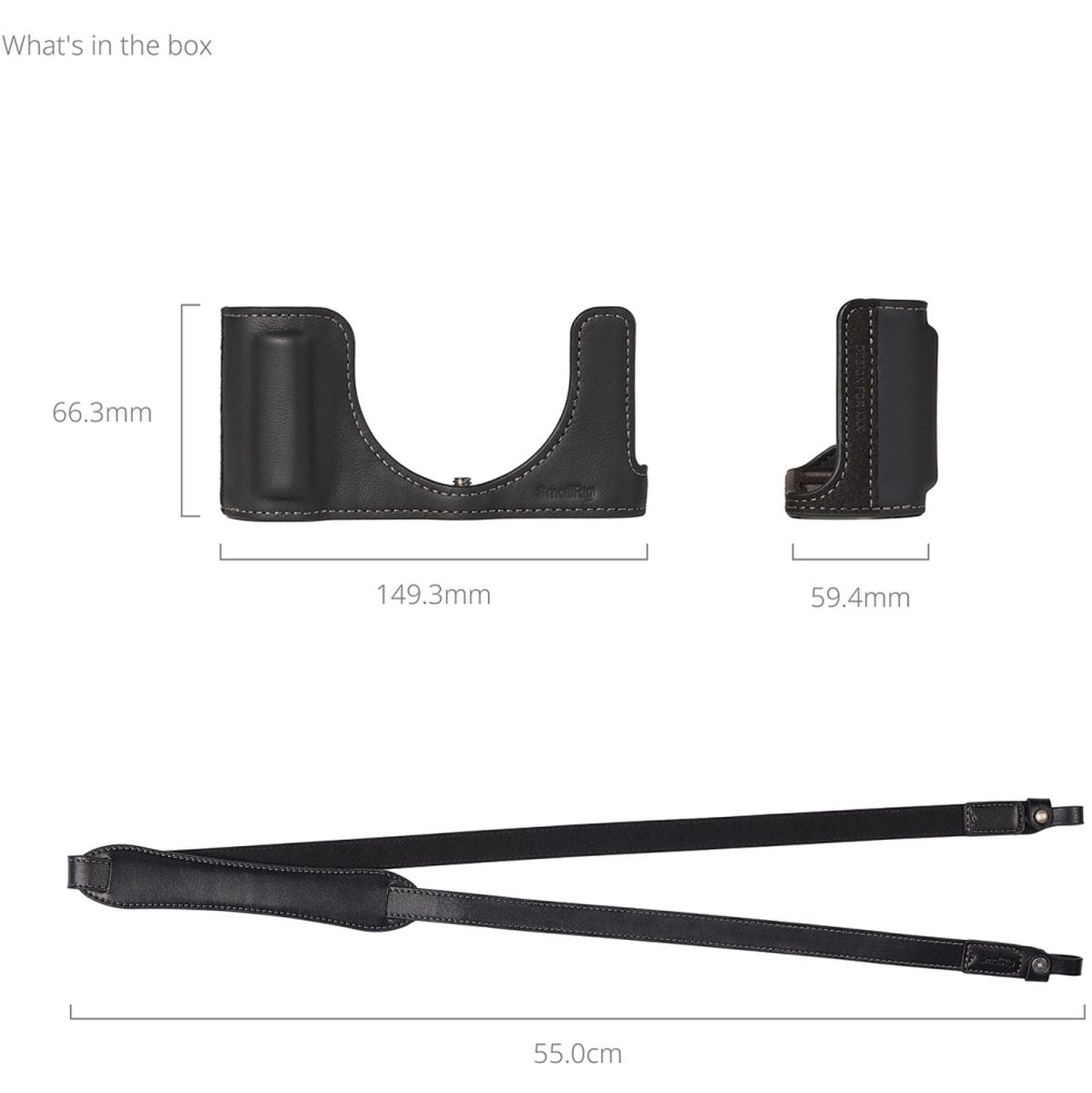 SmallRig 6274 Leather Half Case Kit For Panasonic LUMIX L10 (Black) - image 3 of 3