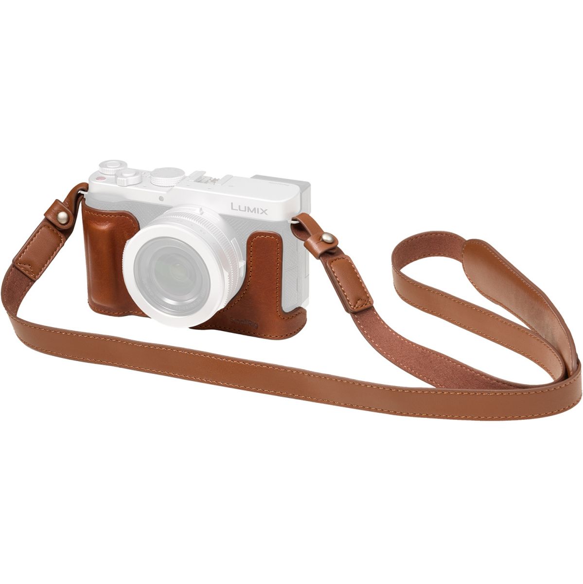 SmallRig 6275 Leather Half Case Kit For Panasonic LUMIX L10 (Brown)
