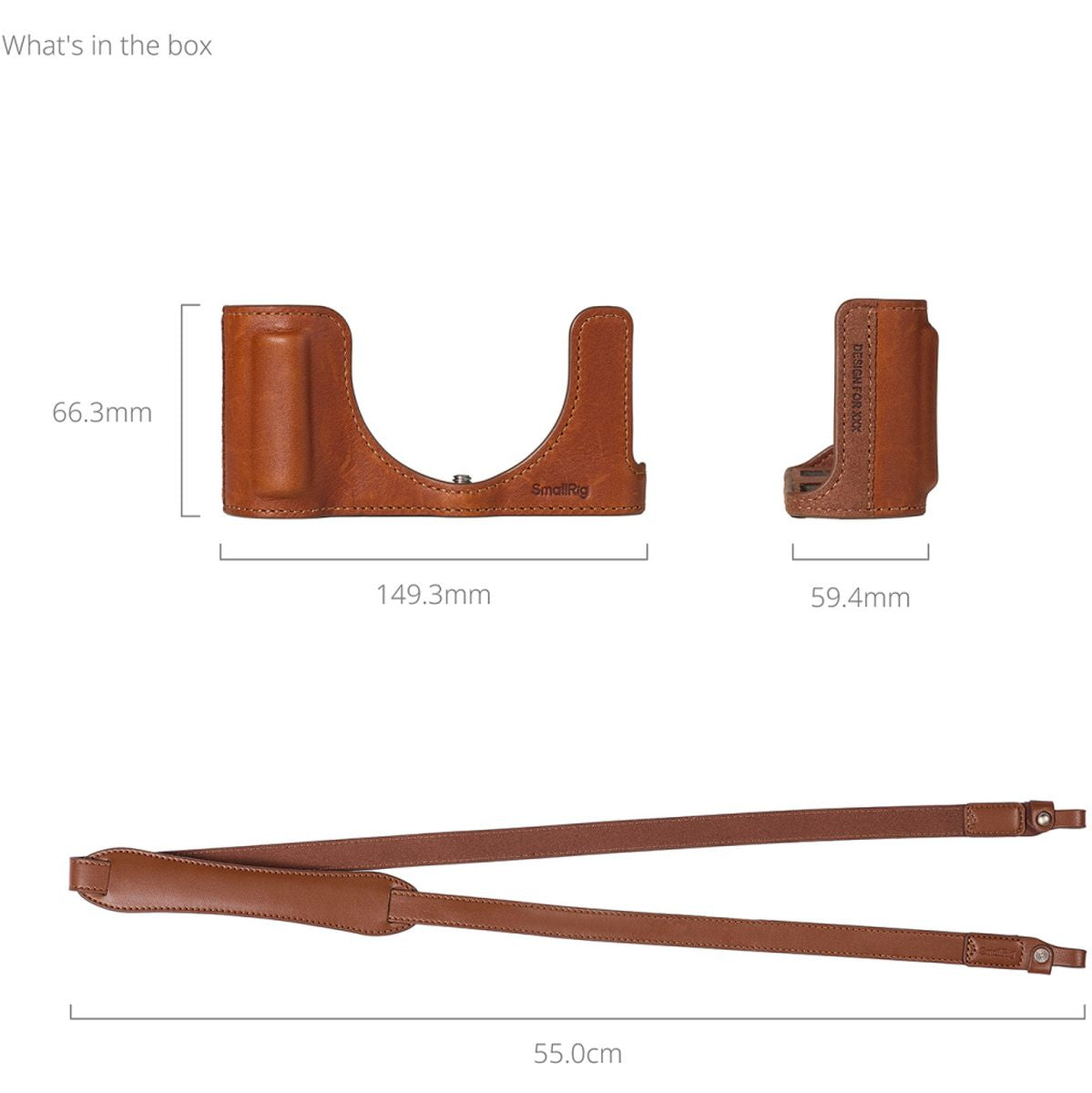 SmallRig 6275 Leather Half Case Kit For Panasonic LUMIX L10 (Brown) - image 2 of 3