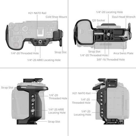 SmallRig 6382 Hawklock Quick Release Cage Kit For Canon EOS R6 V - image 4 of 5
