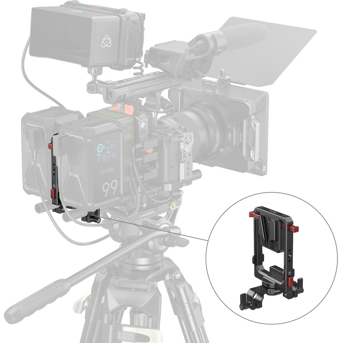 SmallRig 6273 Rotatable V-Mount Battery Plate w/ V-Locks And 15mm Dual Rod Clamp - image 3 of 5