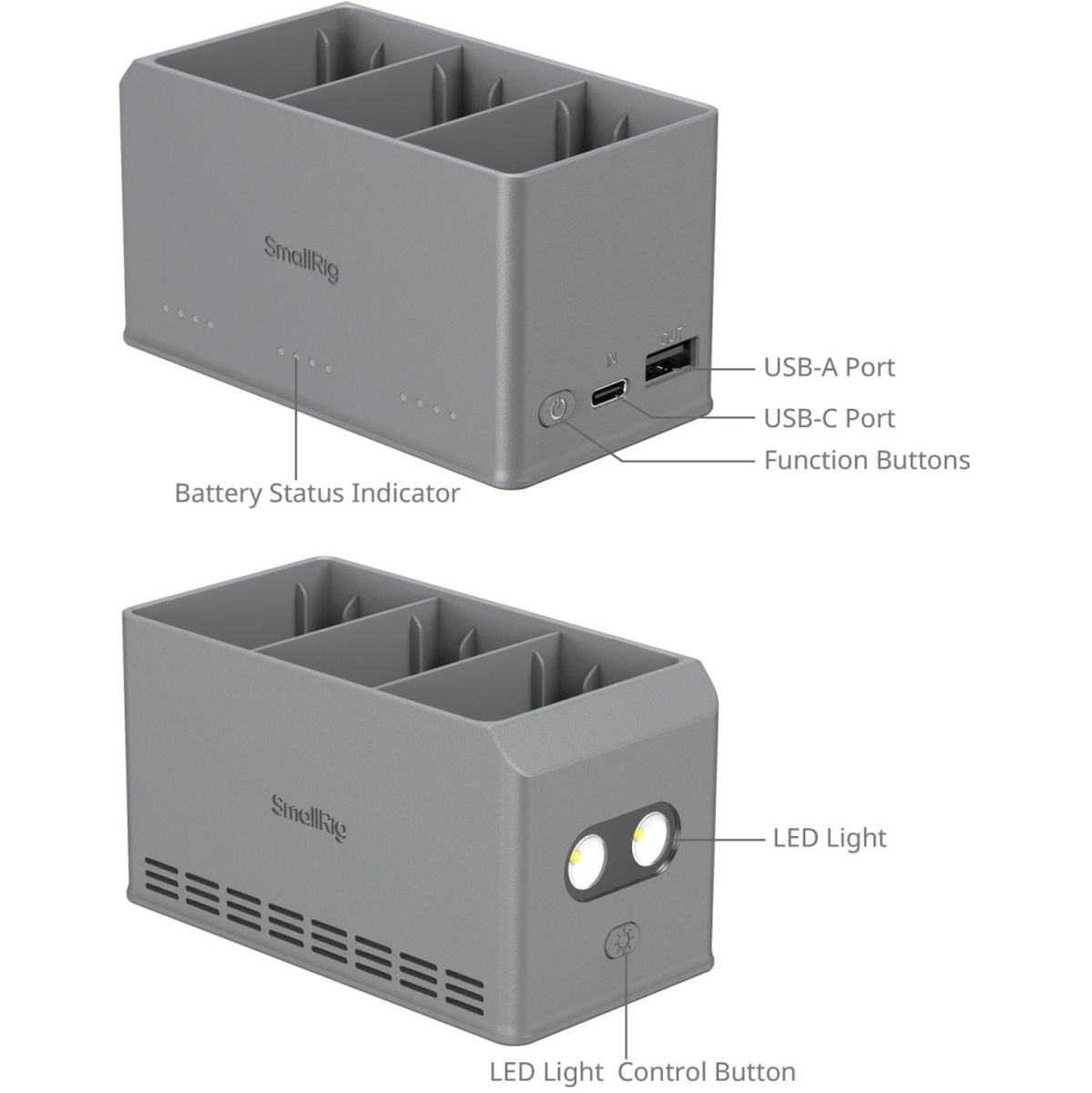 SmallRig 6502 100W Battery Charger For DJI Mini 5 / 4 / 3 Pro - image 2 of 5