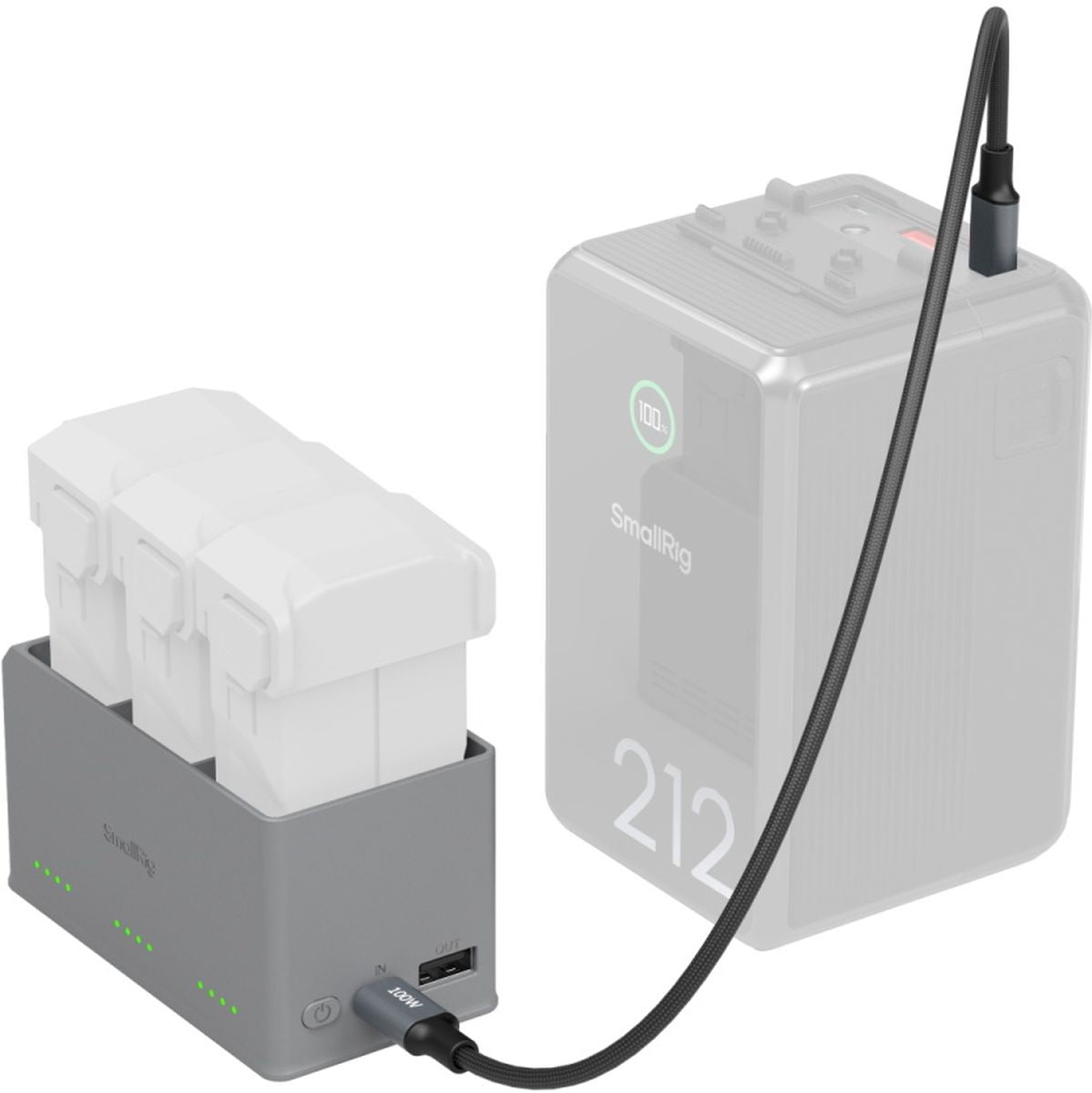 SmallRig 6502 100W Battery Charger For DJI Mini 5 / 4 / 3 Pro - image 3 of 5