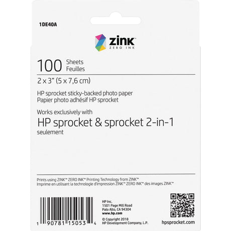 HP Zink Paper 100 Pack 2x3 - image 3 of 5