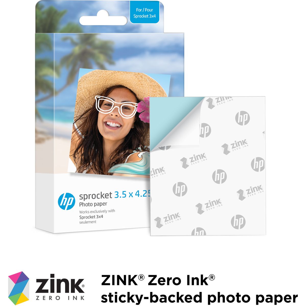 HP Sprocket Paper 3.50 x 4.25 50 Pack