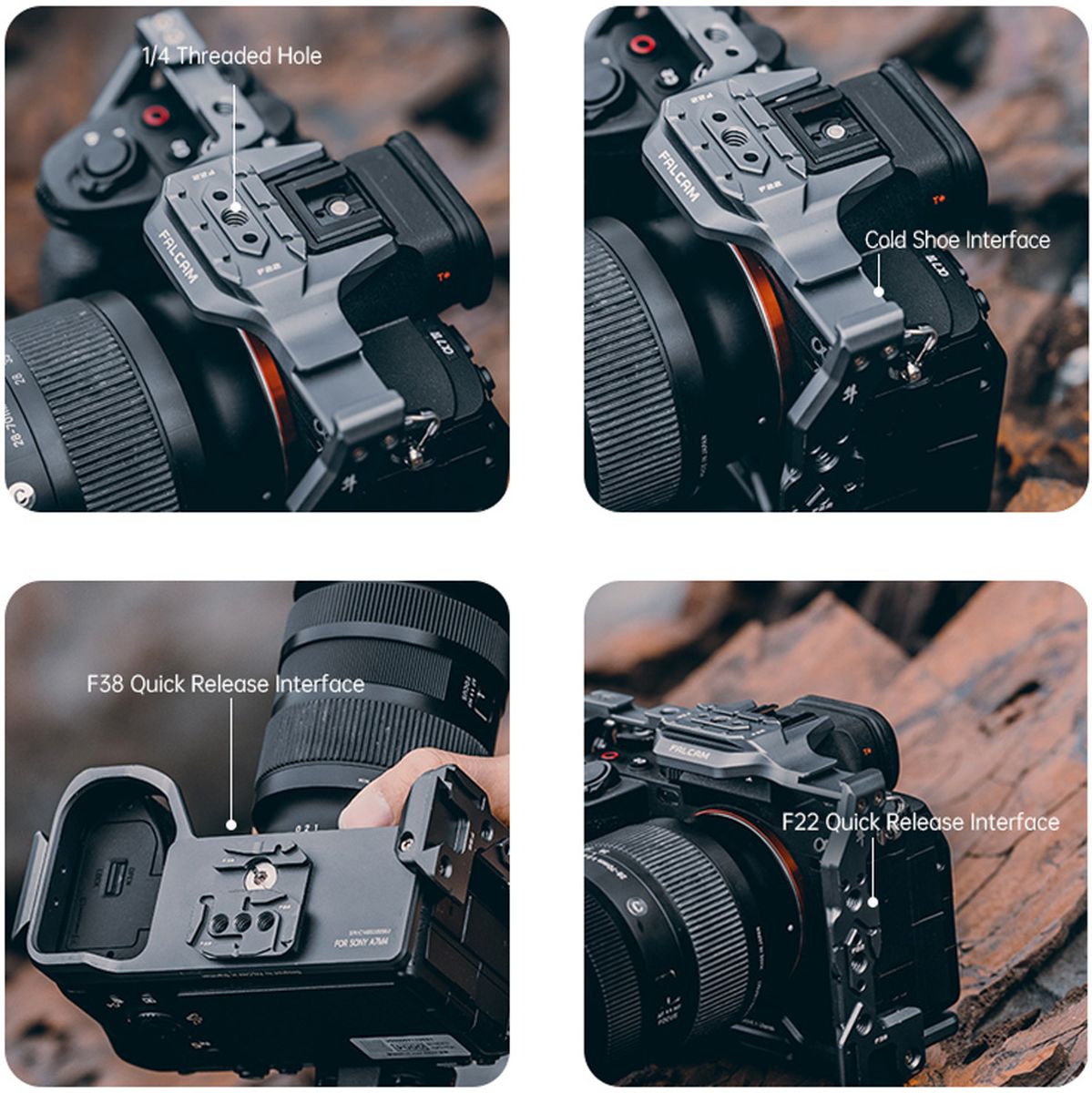 FALCAM F22&F38&F50 Quick Release Camera Cage V2 (For Sony A7M4) 2824A