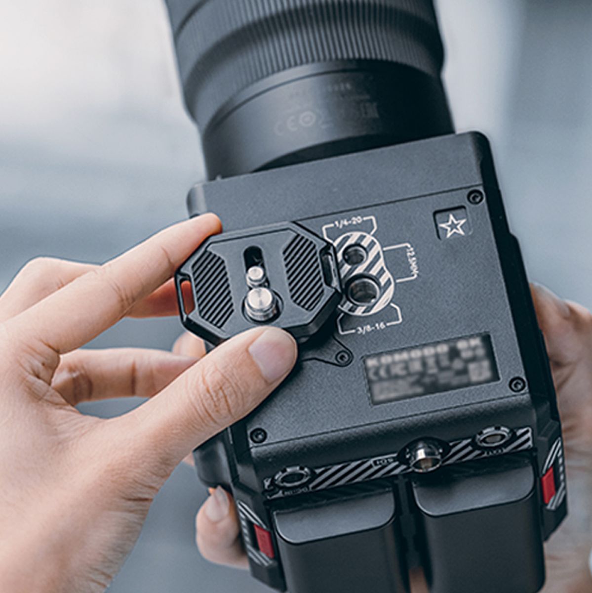 FALCAM F38 Snelkoppelingsplaat met Dubbele Schroefdraad V2 2969A