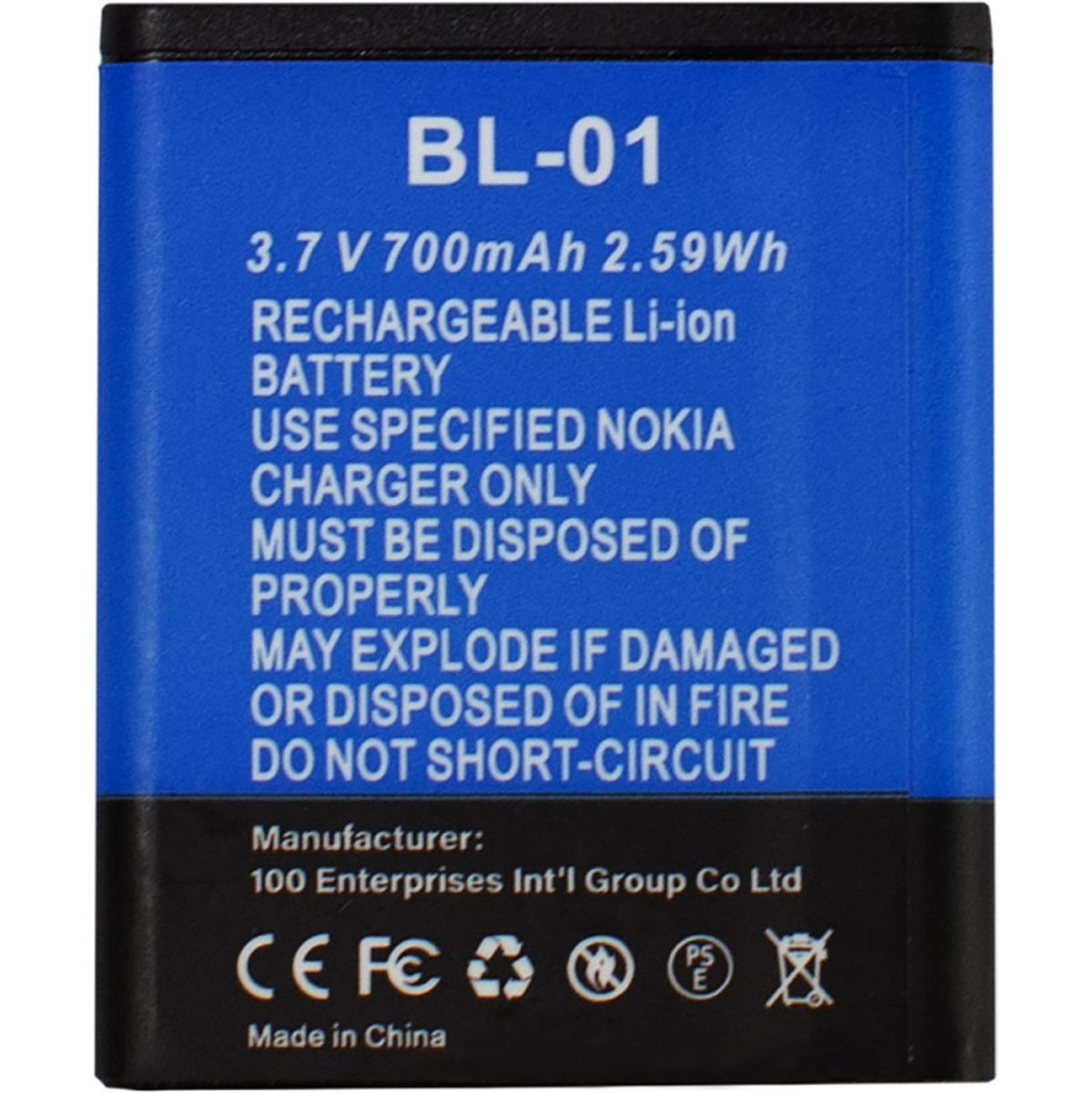 Yashica Li-ion Battery 3.7V / 700mAh (BL-01) For Digimate - image 2 of 2