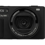 Yashica City 300 Black w/ Quickflash Mini Camera Flash (50MP)