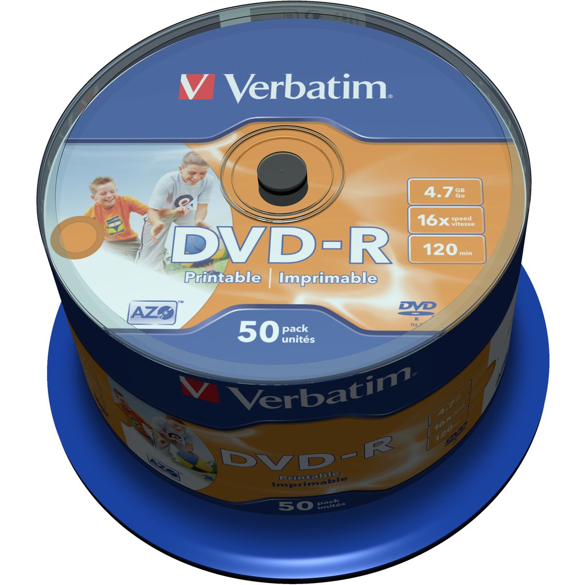 Verbatim Verbatim DVD-R, Wide Inkjet Printable 50pk Spindle