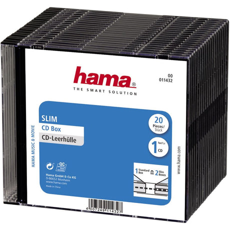 Hama CD Box Slim 20-pack Black